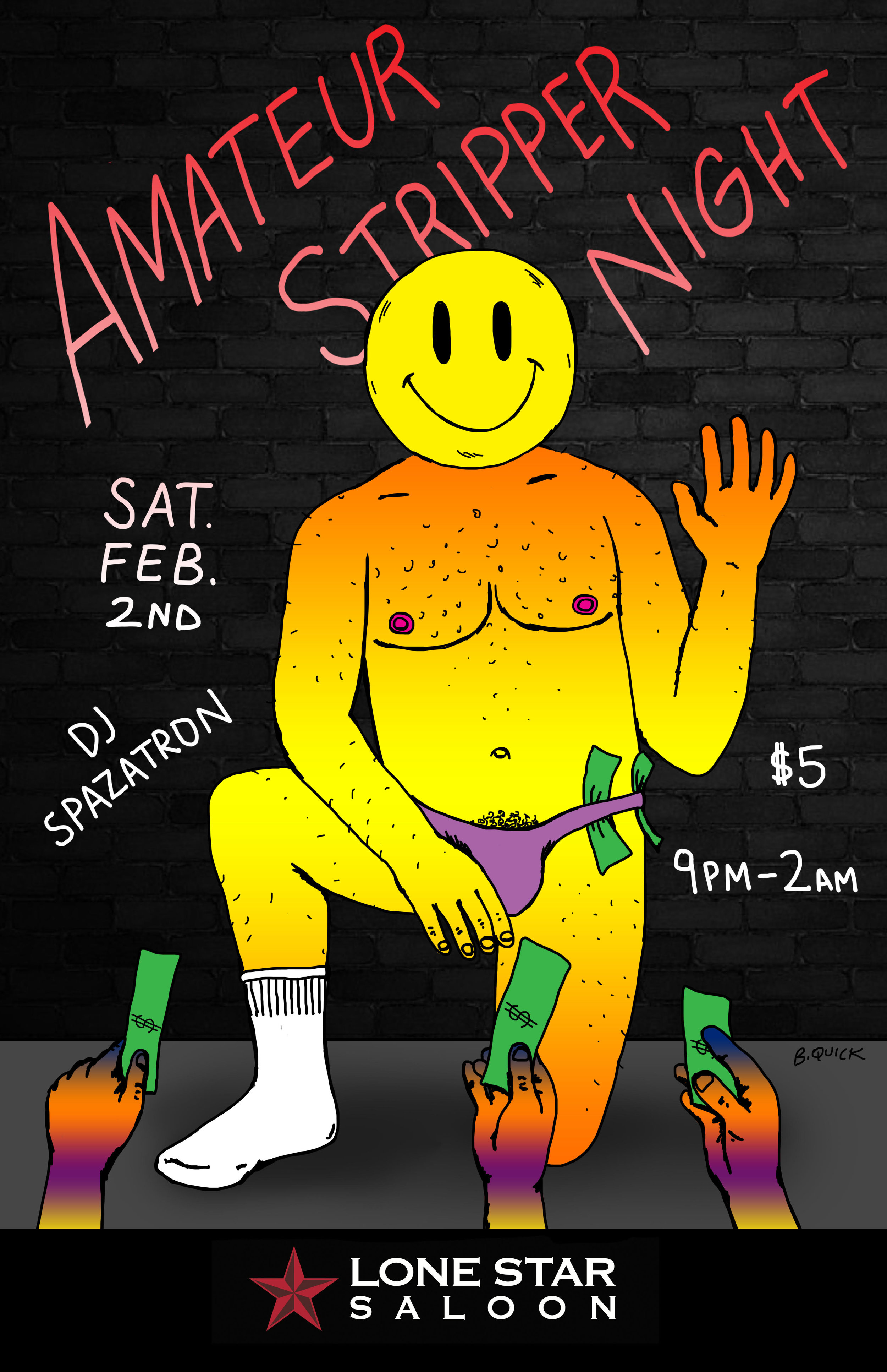 Amateur Stripper Night DJ Spazatron — Lone Star Saloon Porn Pic Hd