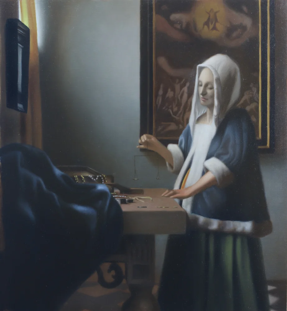 Lady with a balance copy