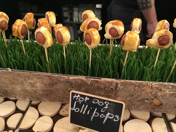 Pigs in a blanket lollipops