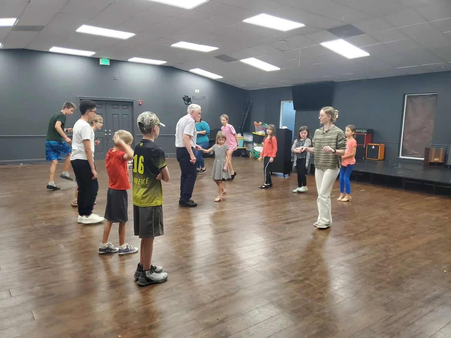 MacKenzie teaching Jr Shag Lesson at The Springs Church 1/31/2024