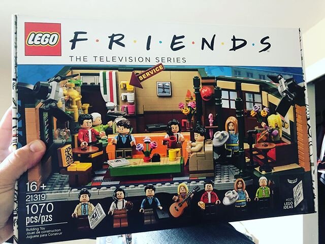 Wife bought for me- best memories running home on Thursdays and adjusting the rabbit ears (cable was expensive in college!) If you were putting this @lego together- what episode would you watch! #happybirthday #happybirthdaytome @afriendsmusical @jen