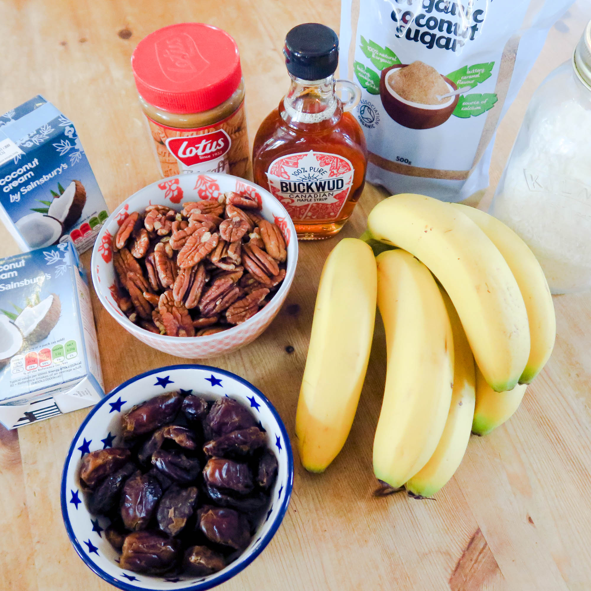 Ingredients. Although we didn't need the maple syrup.