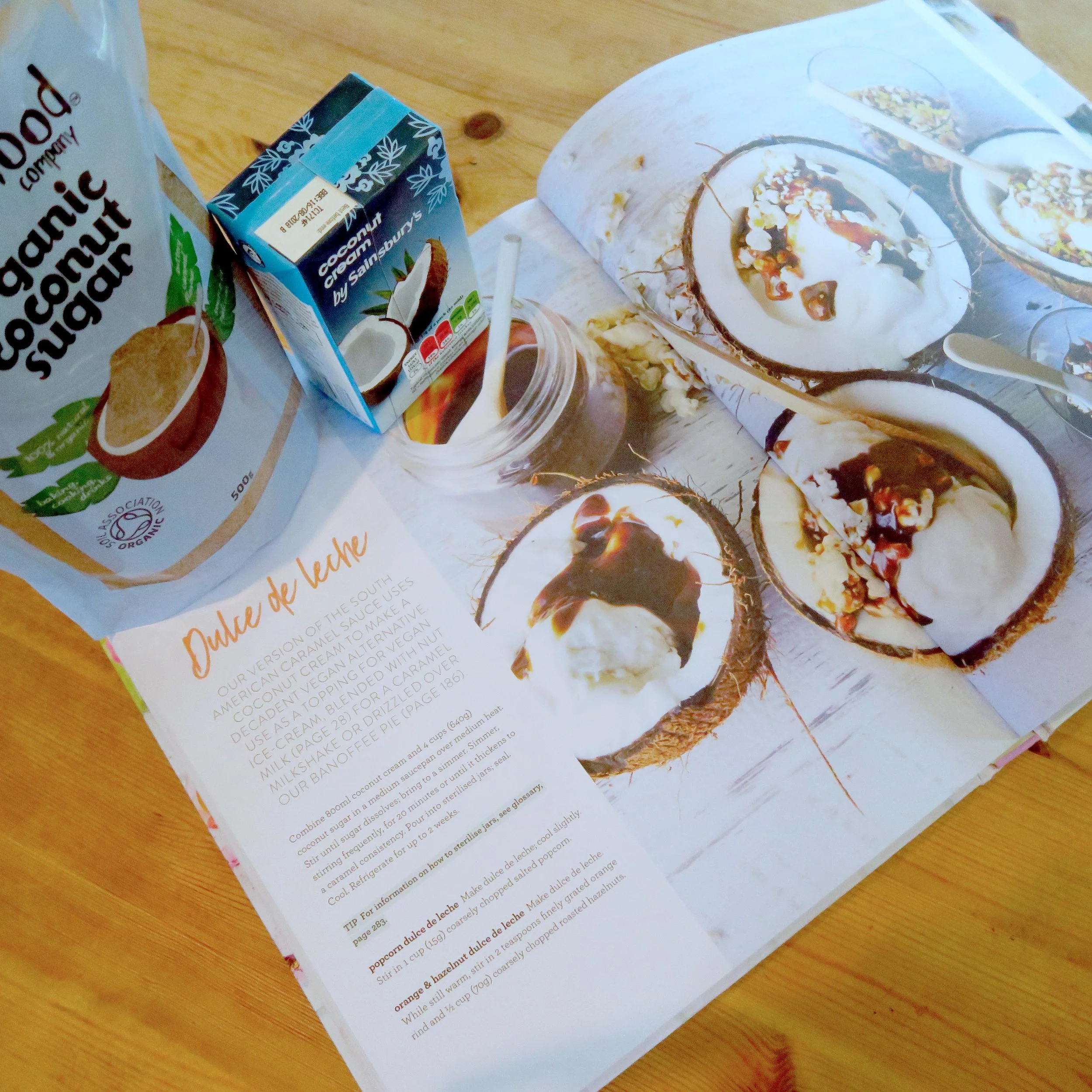 Add coconut cream and coconut sugar to pan. Stir until golden. Try to contain yourselves.