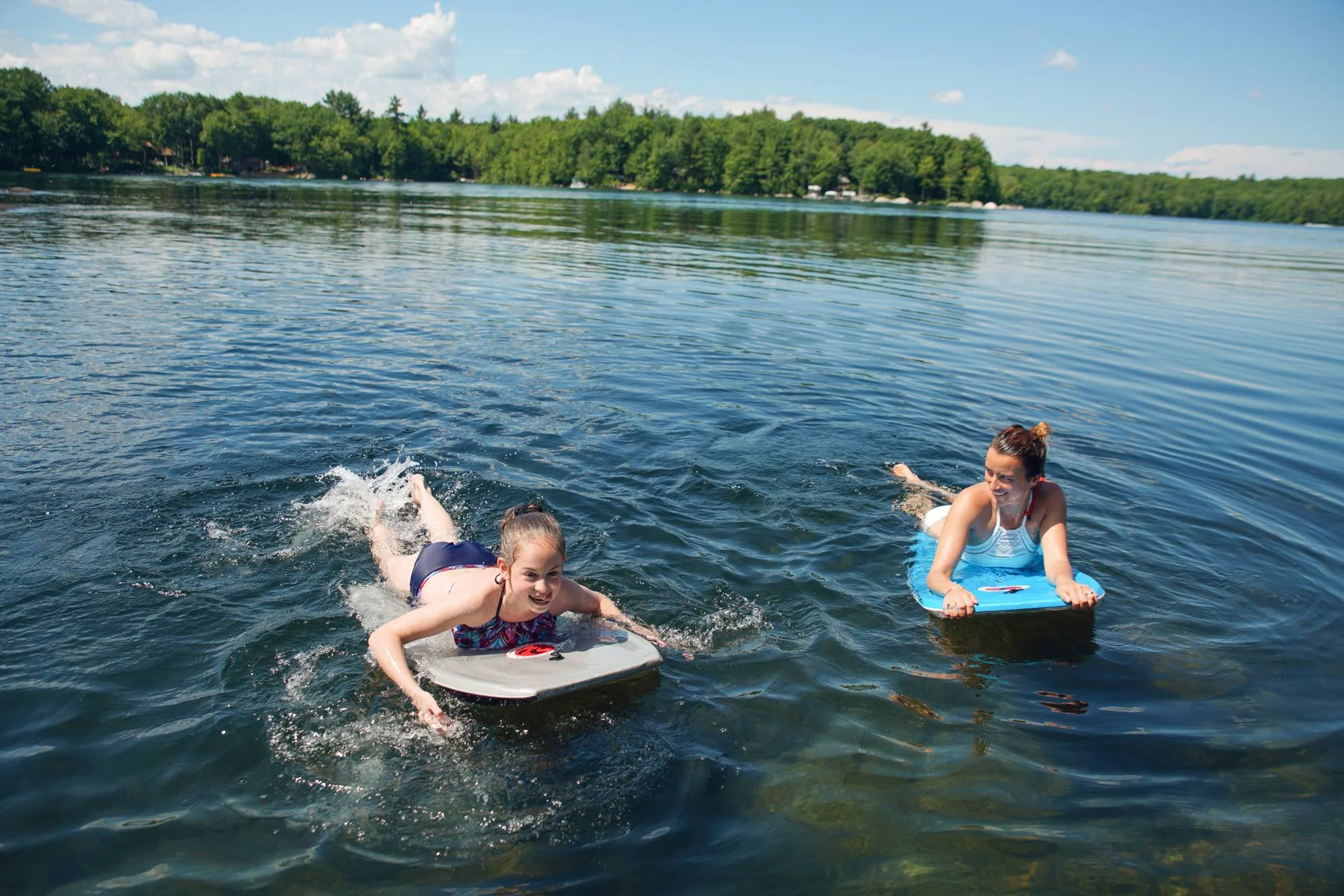My niece and me, bobbing about on a lake