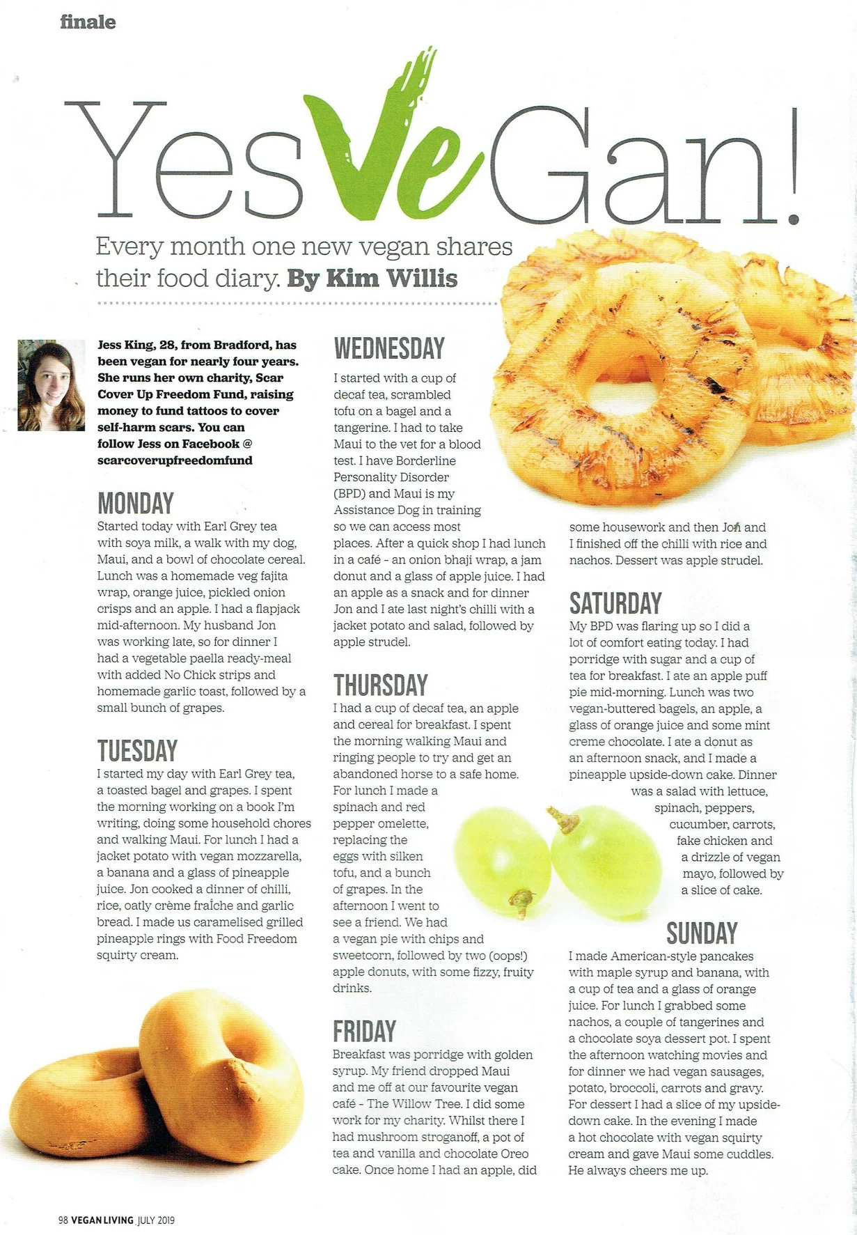 Here we have Jess, a junk food vegan! I love how varied every vegan’s diet is… and they say we all eat nothing but soggy broccoli. Pah!