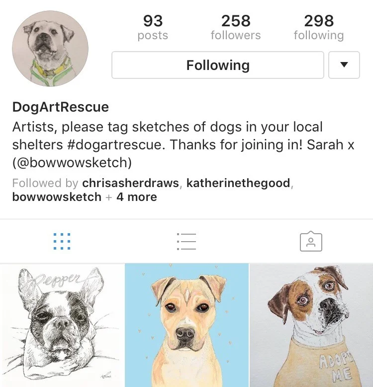 Follow @DogArtRescue on Instagram