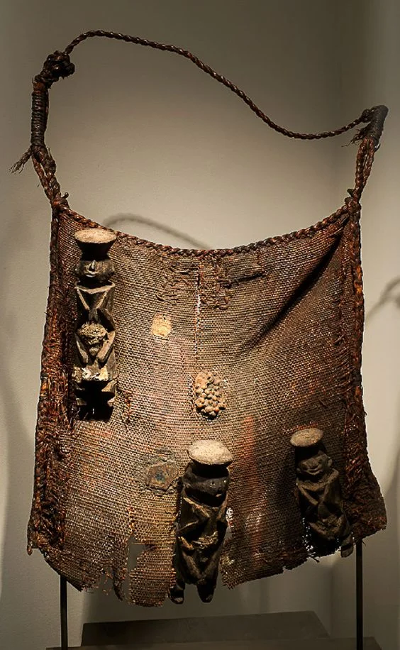 A Chamba diviner's bag from Nigeria.