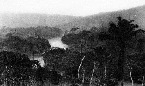 The Congo river near Lefubu, 1888. Photo by Alexandre Delcommune.