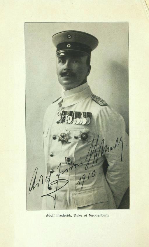 Above: Duke Adolf Friedrich of Mecklenburg.