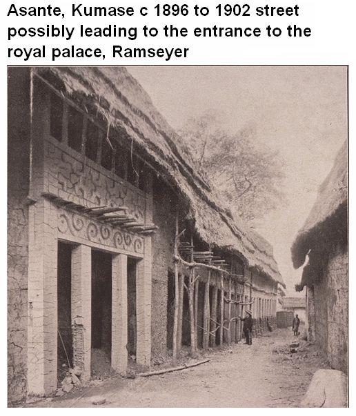 Above: ruins of buildings in Ghana looted by British troops following a rebellion.