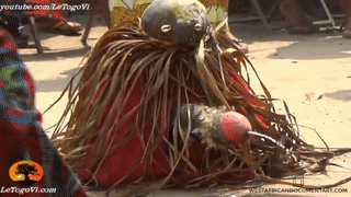 A show by vaudou practitioners in Akbanakin, Togo.