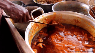 A food vendor in Lagos, Nigeria.