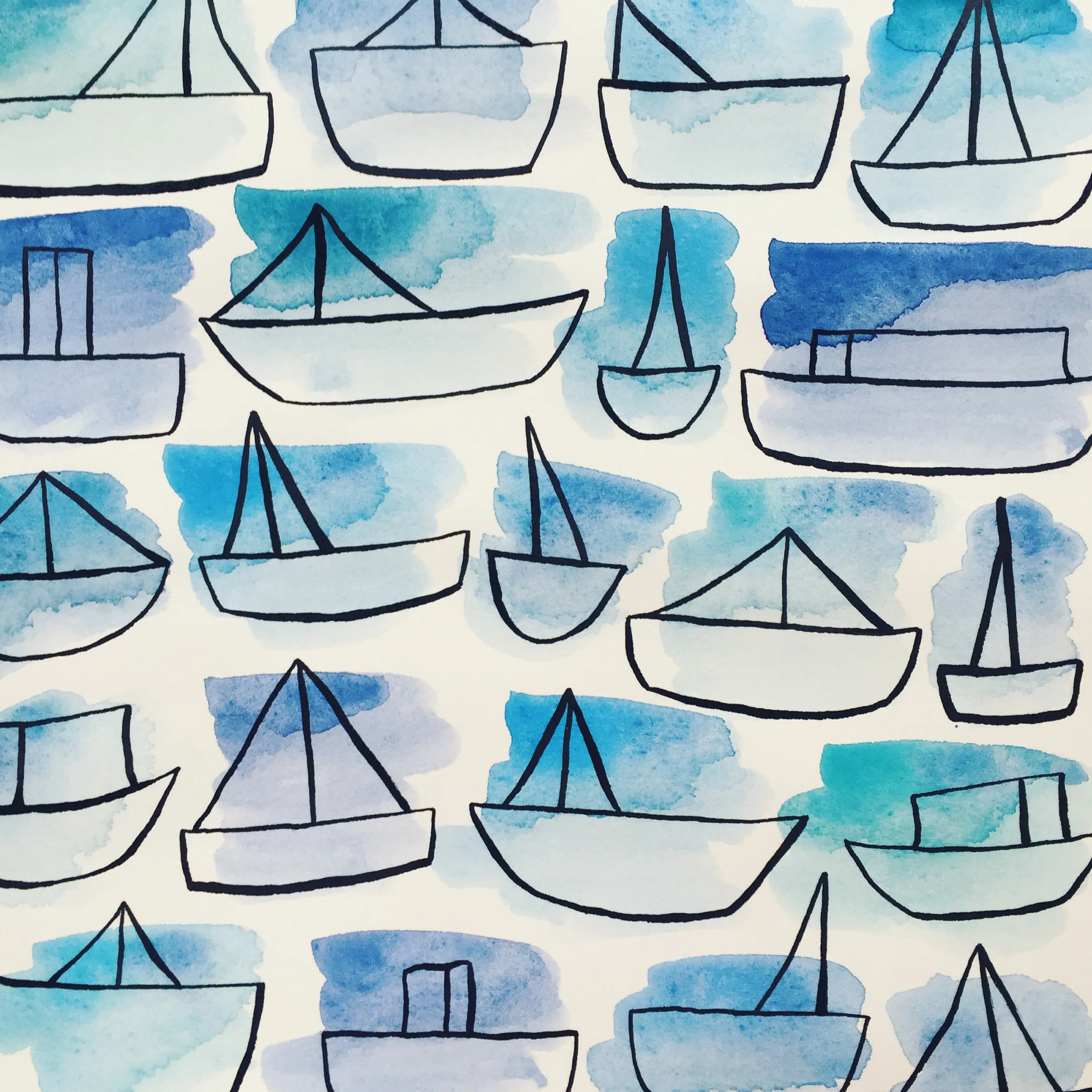 'paper boats on the water'