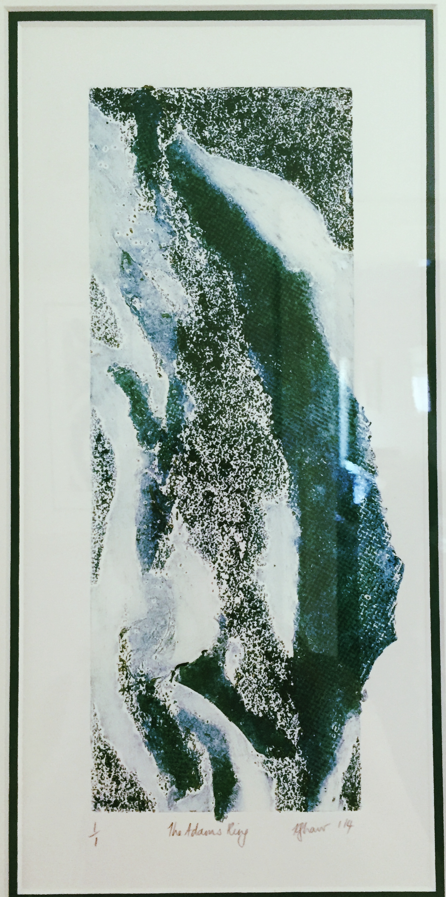 'the adams ring' collagraph
