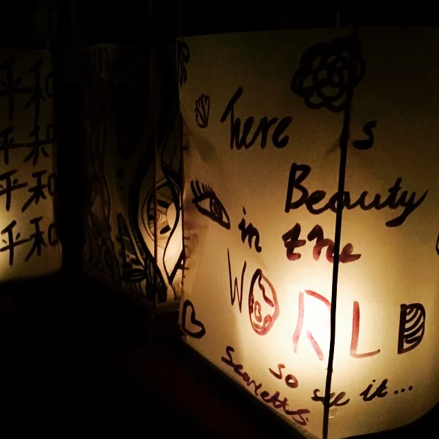 collaborative lantern water installation
