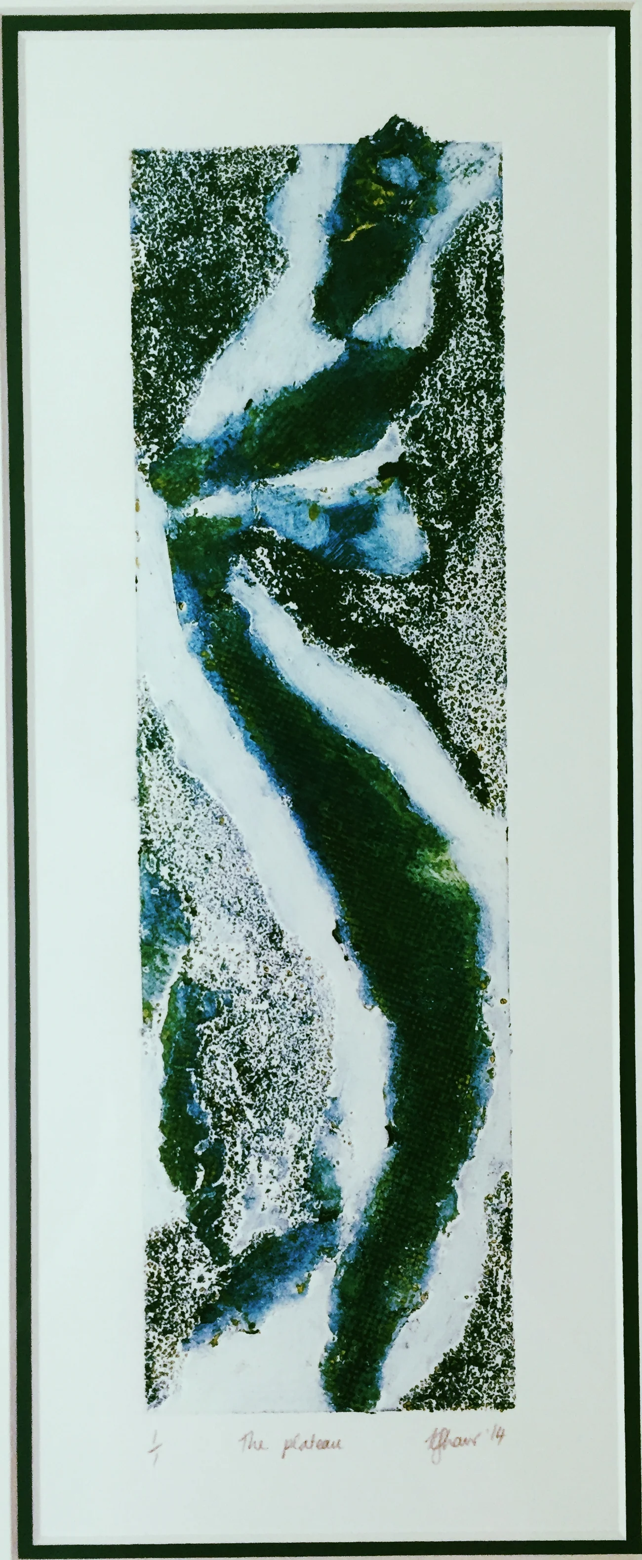 'the plateau' collagraph