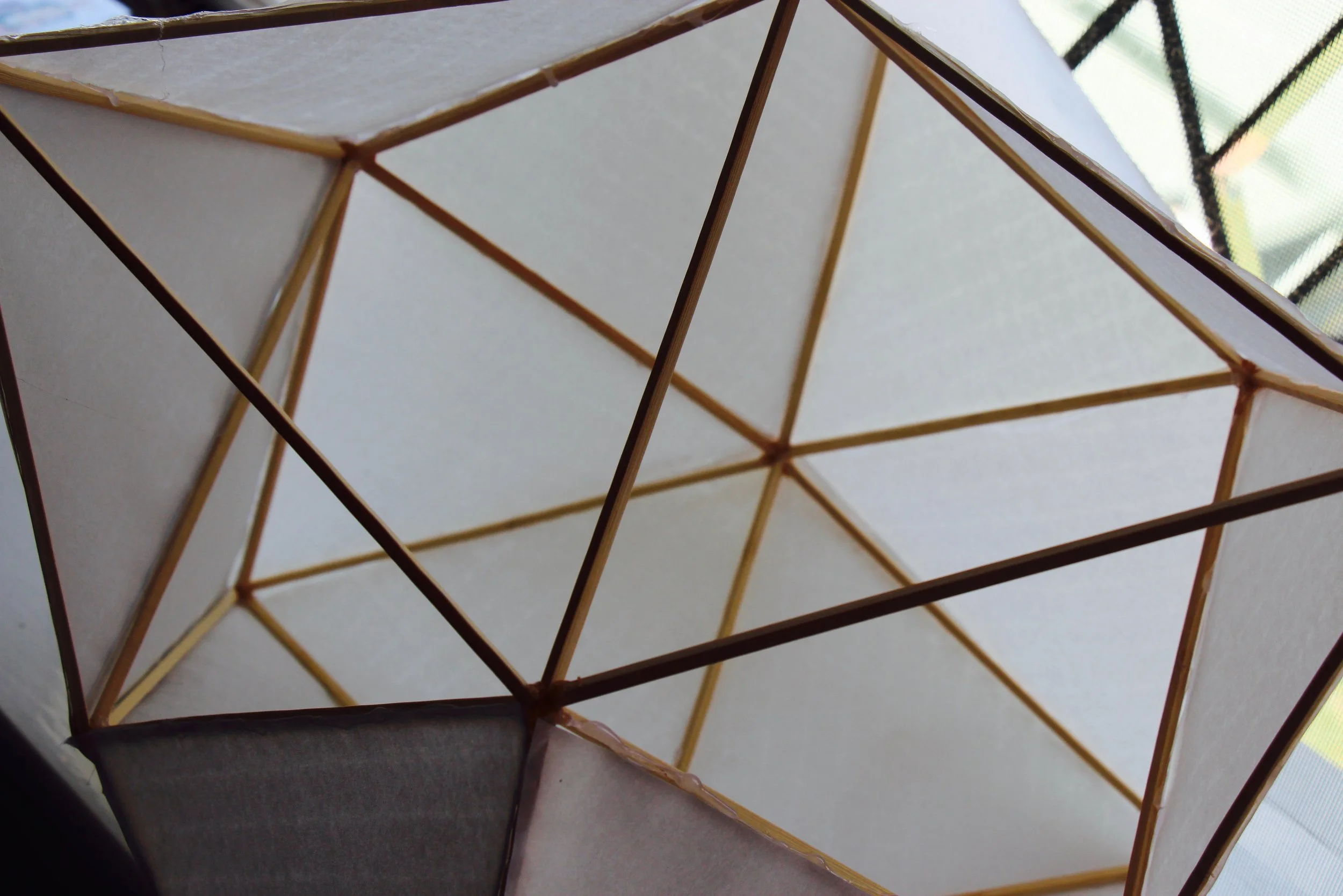 affixing the sumi-e ... reminiscent of Japanese interior architecture ...