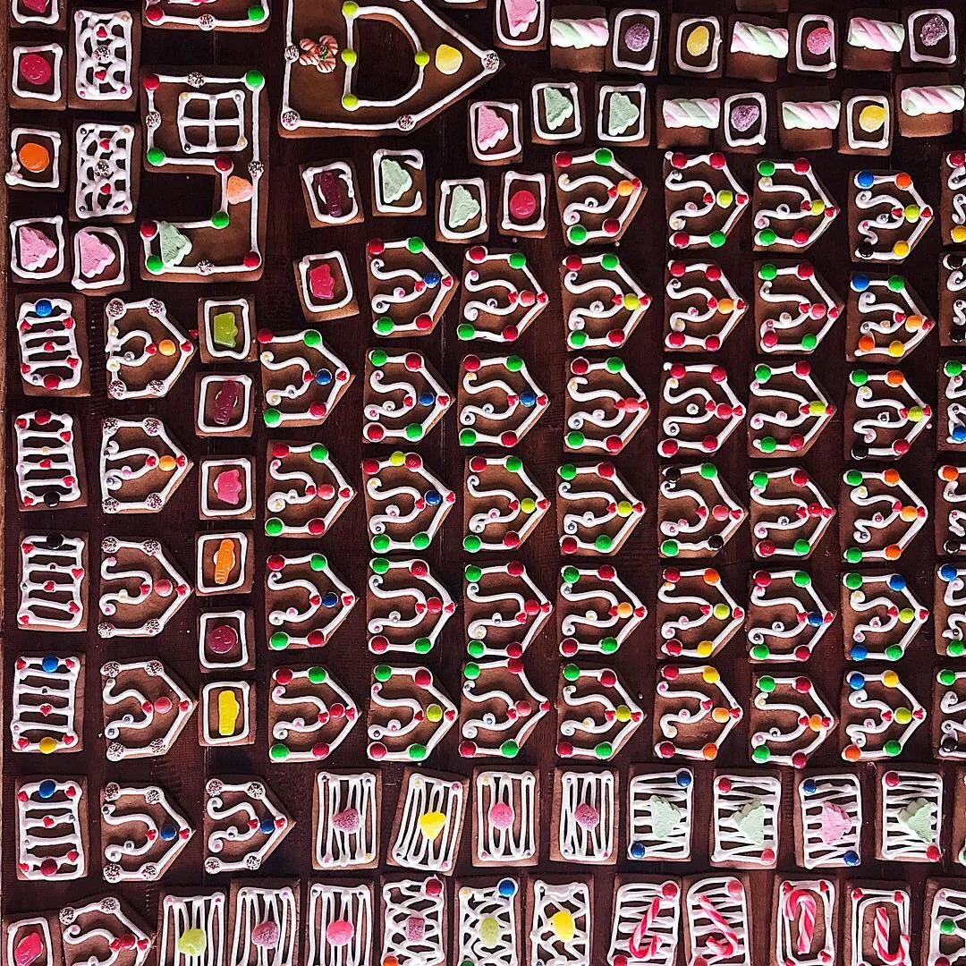 gingerbread under construction