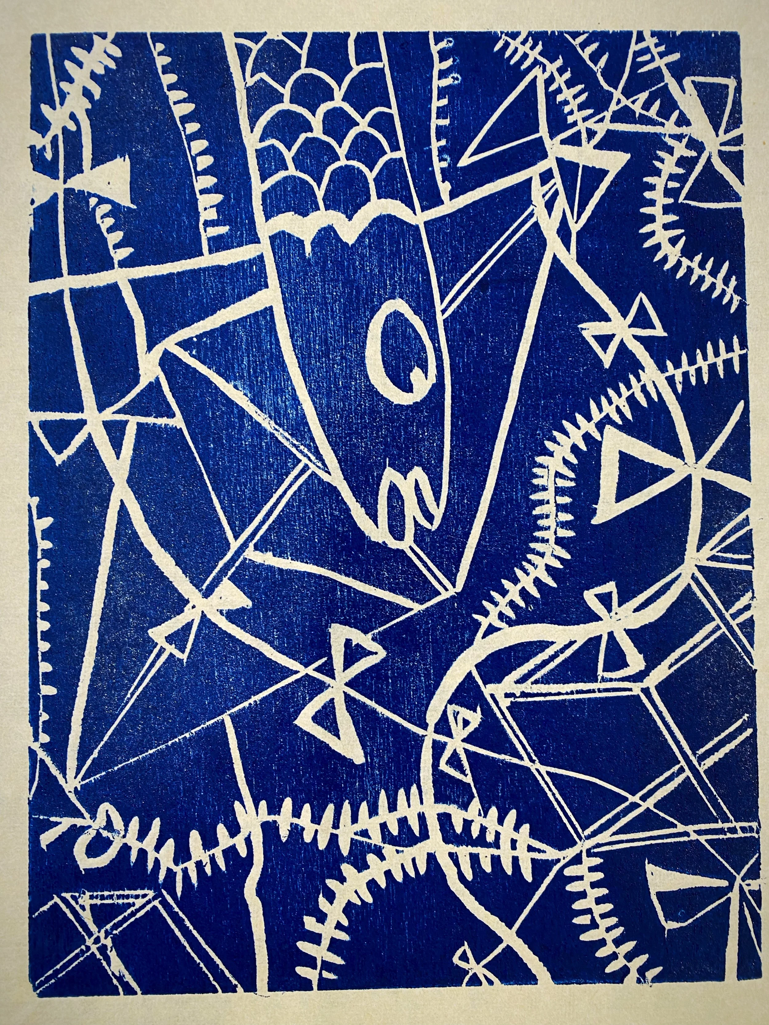 Kodomo no hi 子供のひ 🪁 (Japanese cherry wood block carving (an older block I've not printed in oil-based ink before)