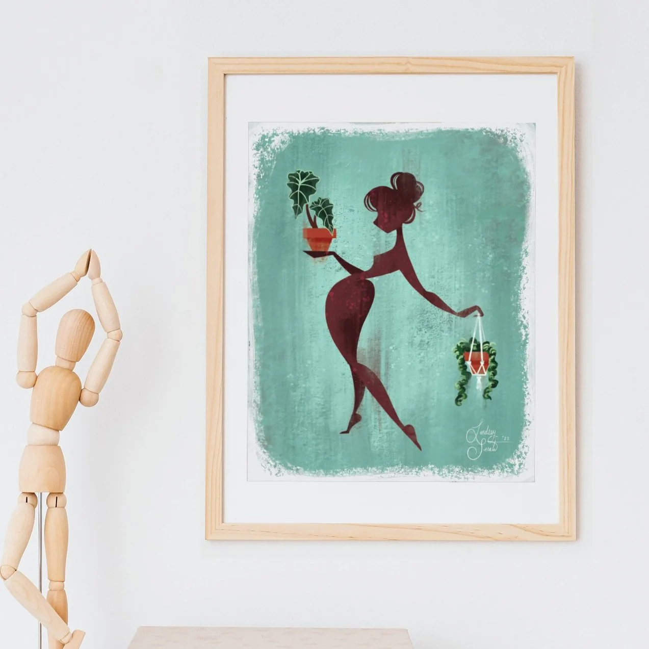 Sillouette Plant Girl
