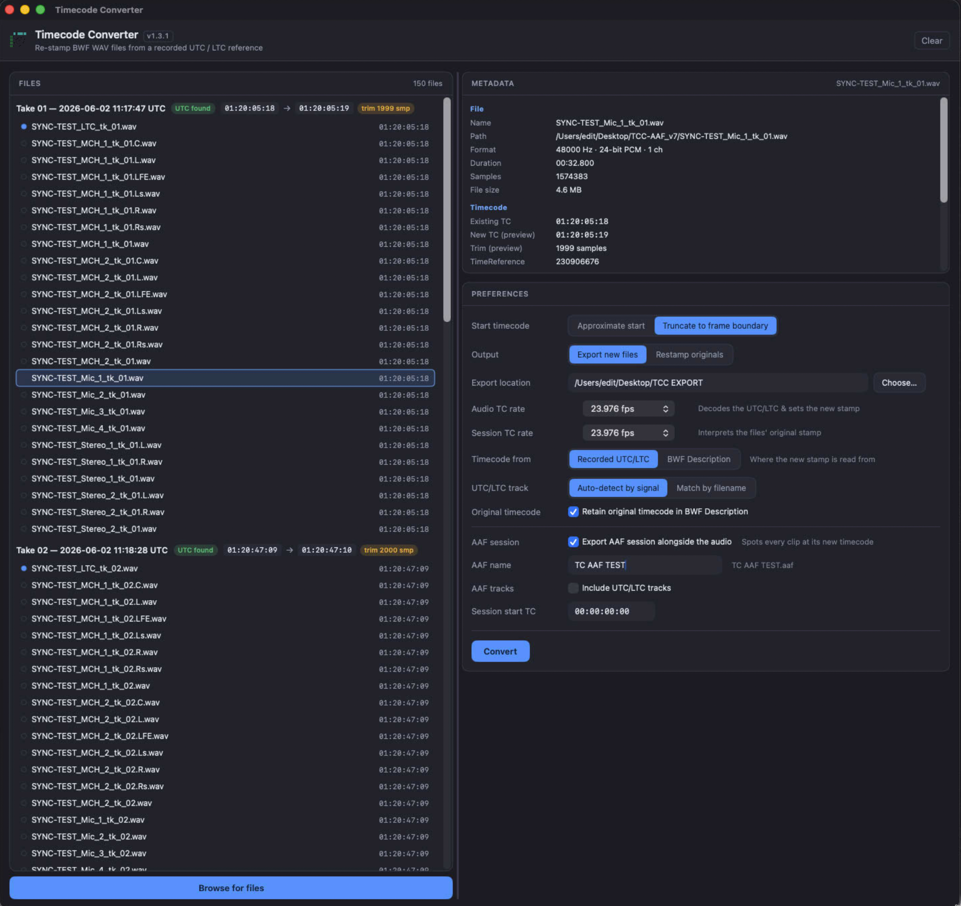 Timecode Converter