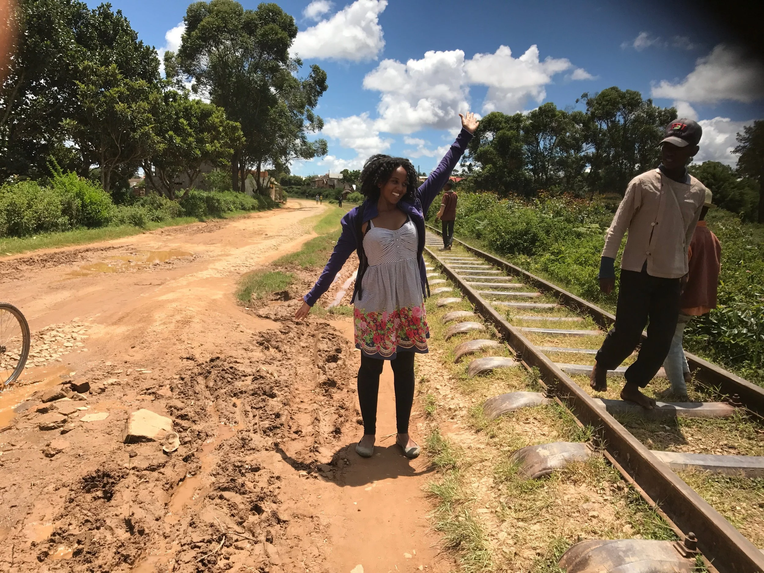 Posing by the Sahambavy Traintracks.