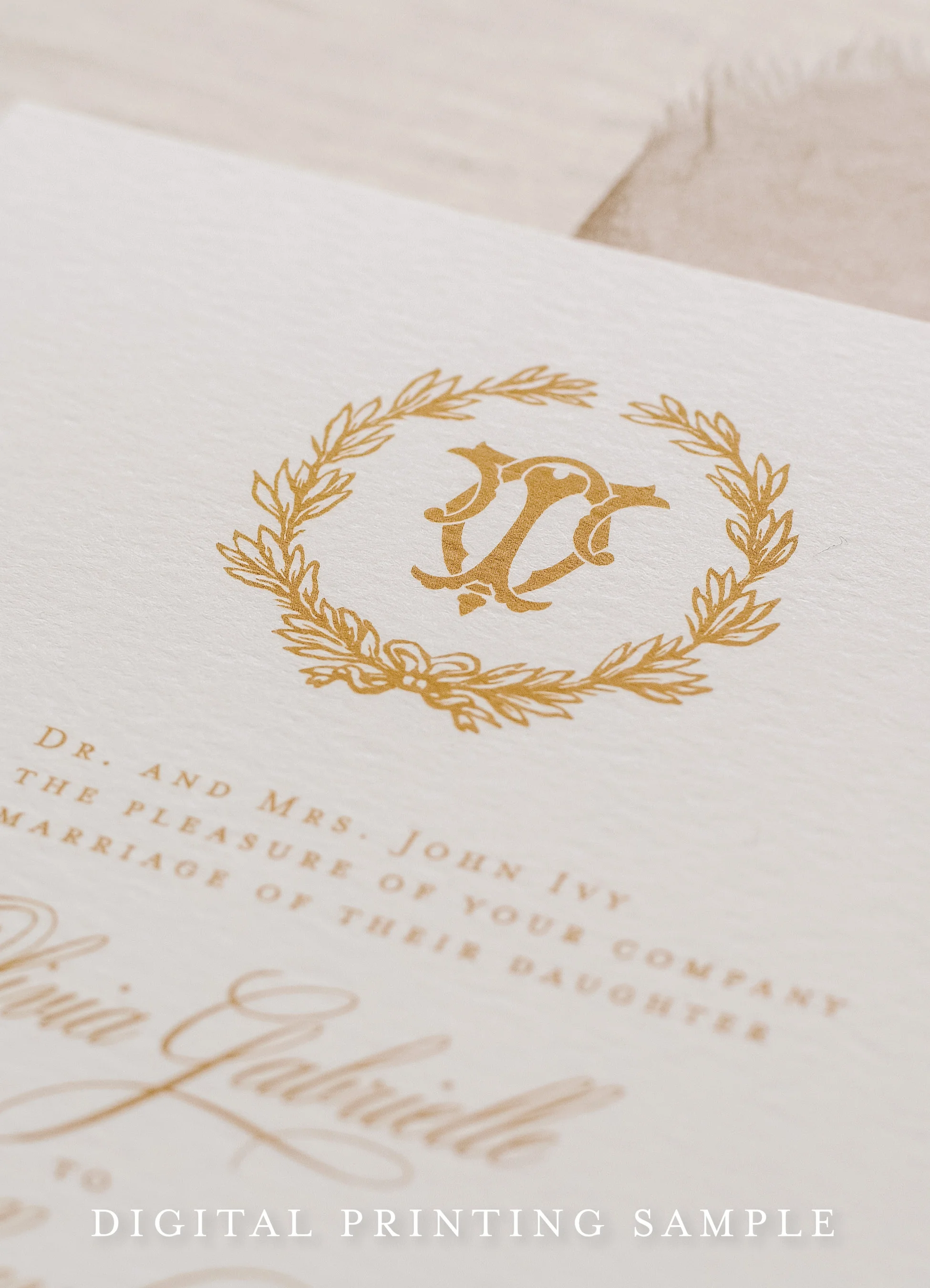 Gold Wedding Invitations