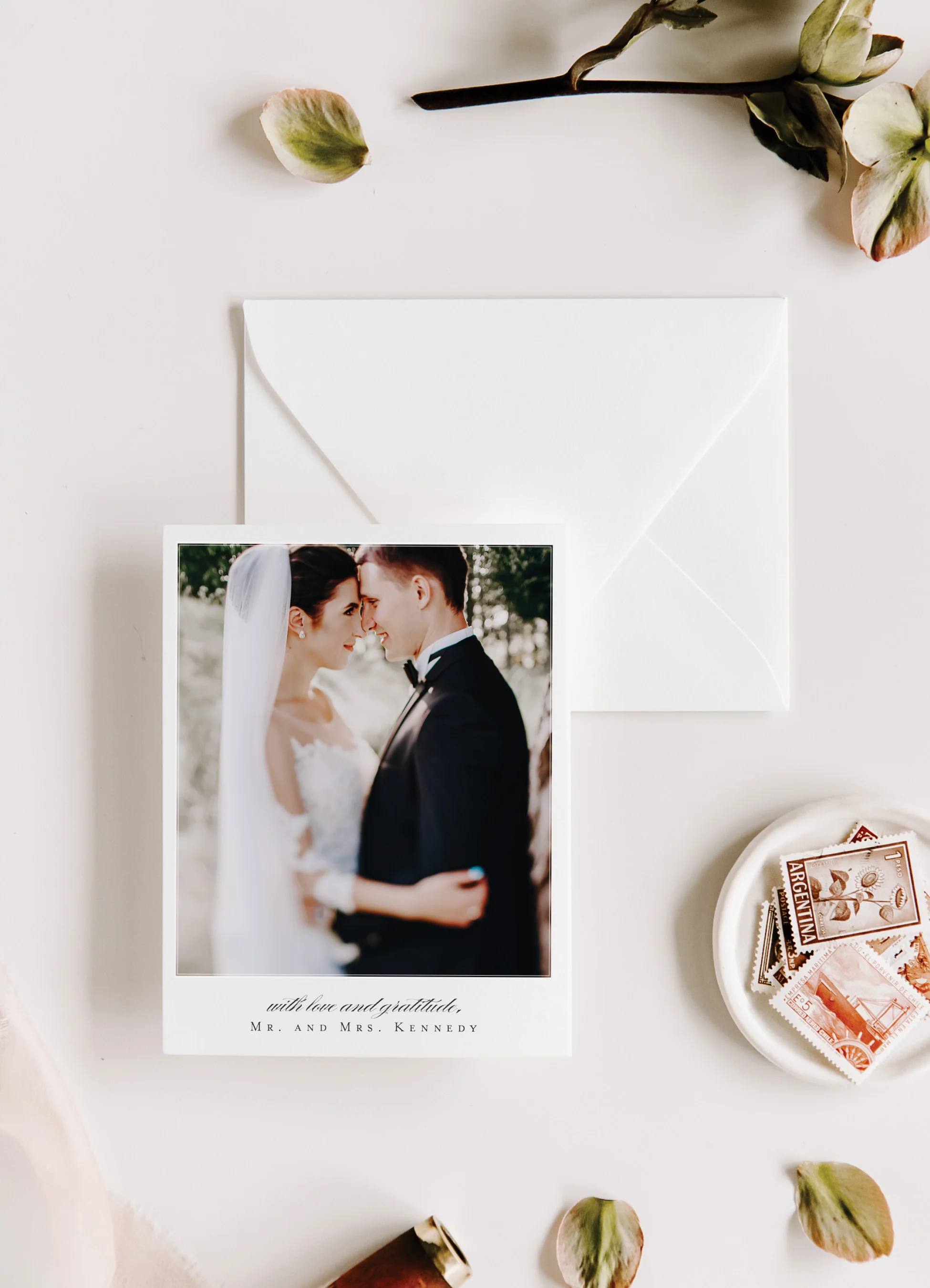 Photo Wedding Thank You Card