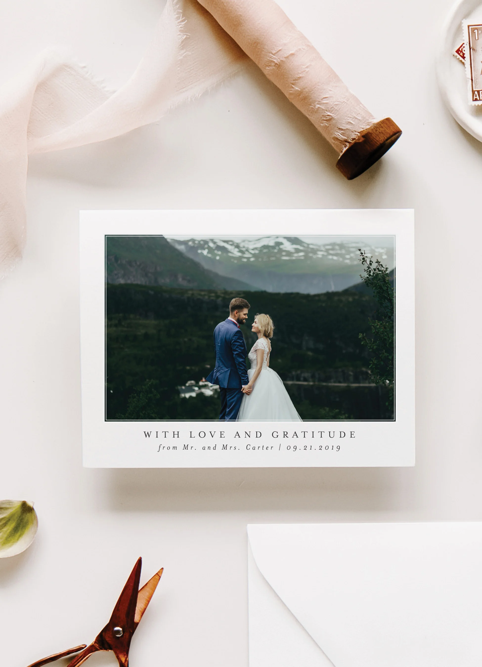 Photo Wedding Thank You Card