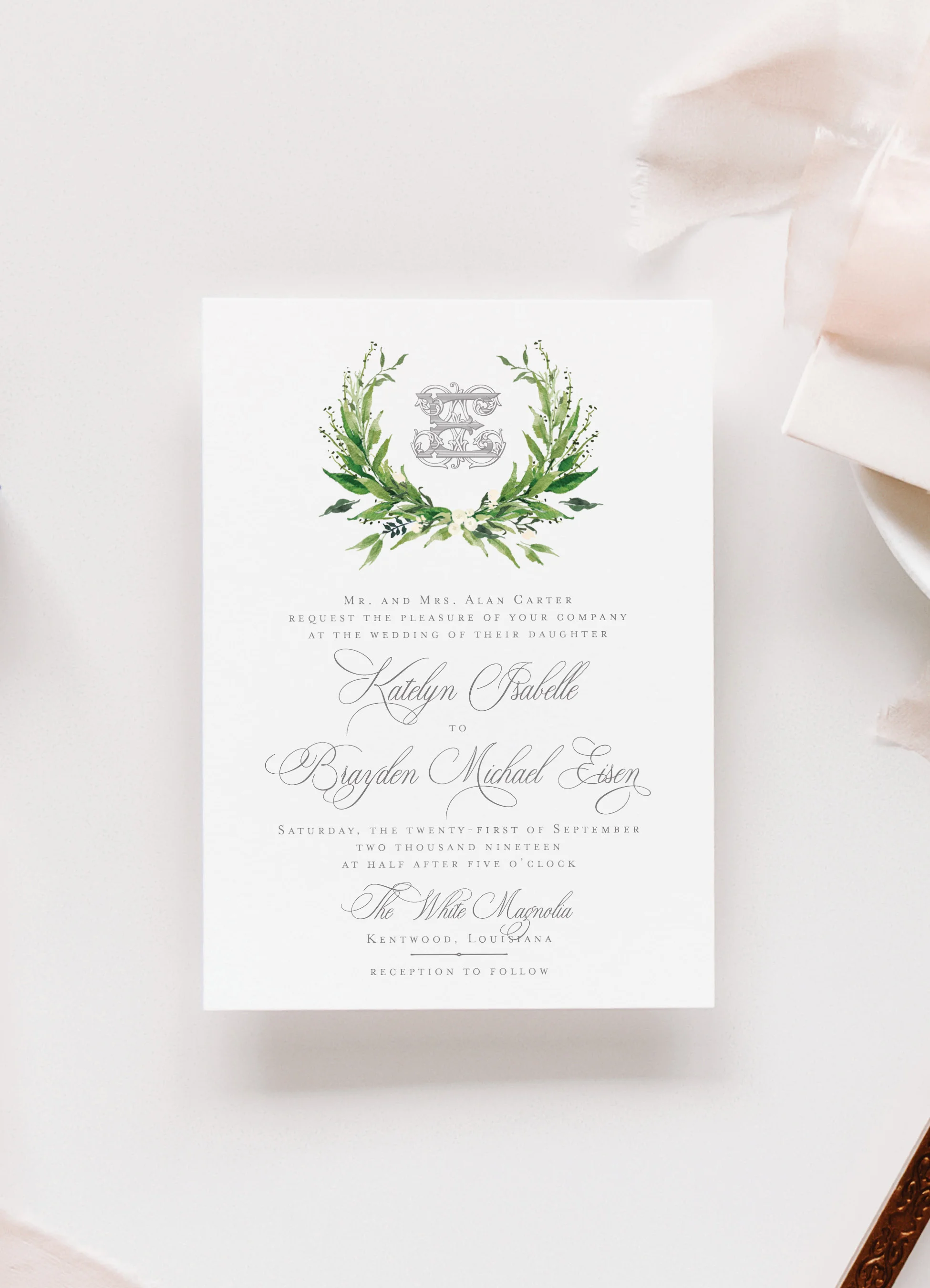 Greenery Wedding Invitations