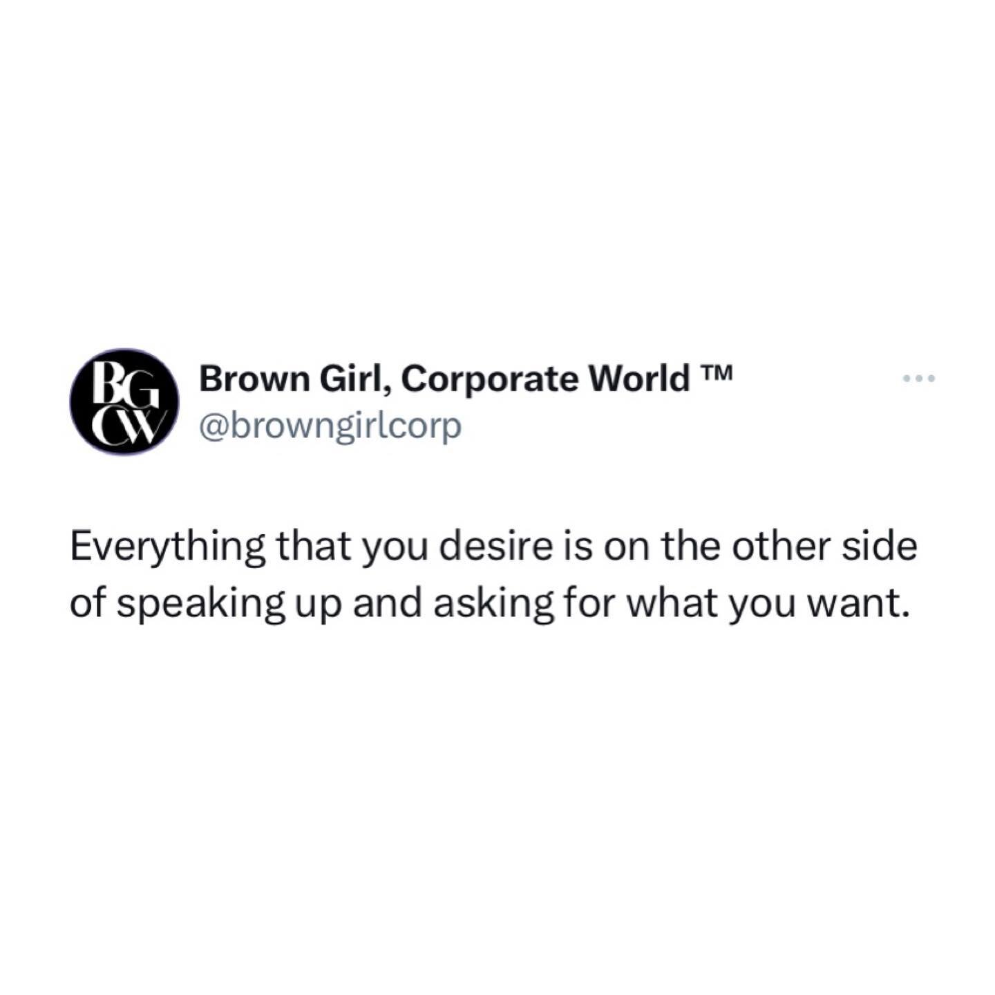 I used to be afraid of the sound of my own voice until I started using it and seeing results. Don&rsquo;t let anyone silence you, and that includes yourself. 🖤 #browngirl #corporateworld