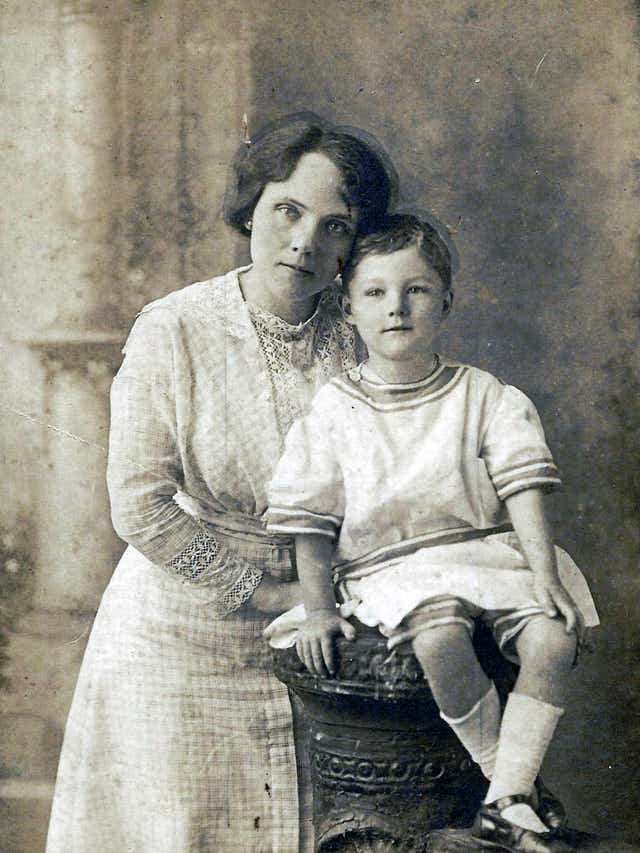 Julia Anderson with her son, Bruce. This was before she left him with his uncle, William Walters.