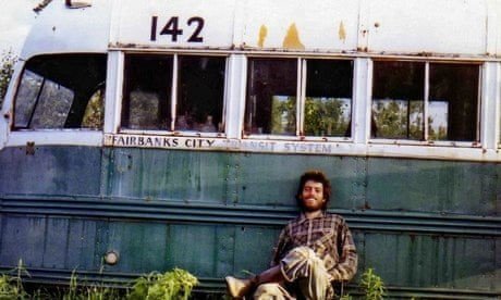 Chris McCandless in a self-portrait that he took outside the bus where his body was later discovered.