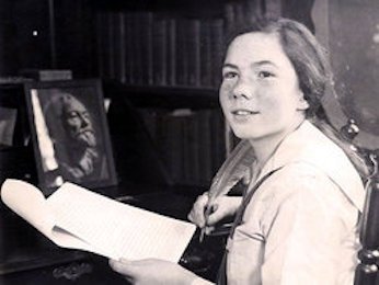 Barbara at the time of her first novel being published at age 12.