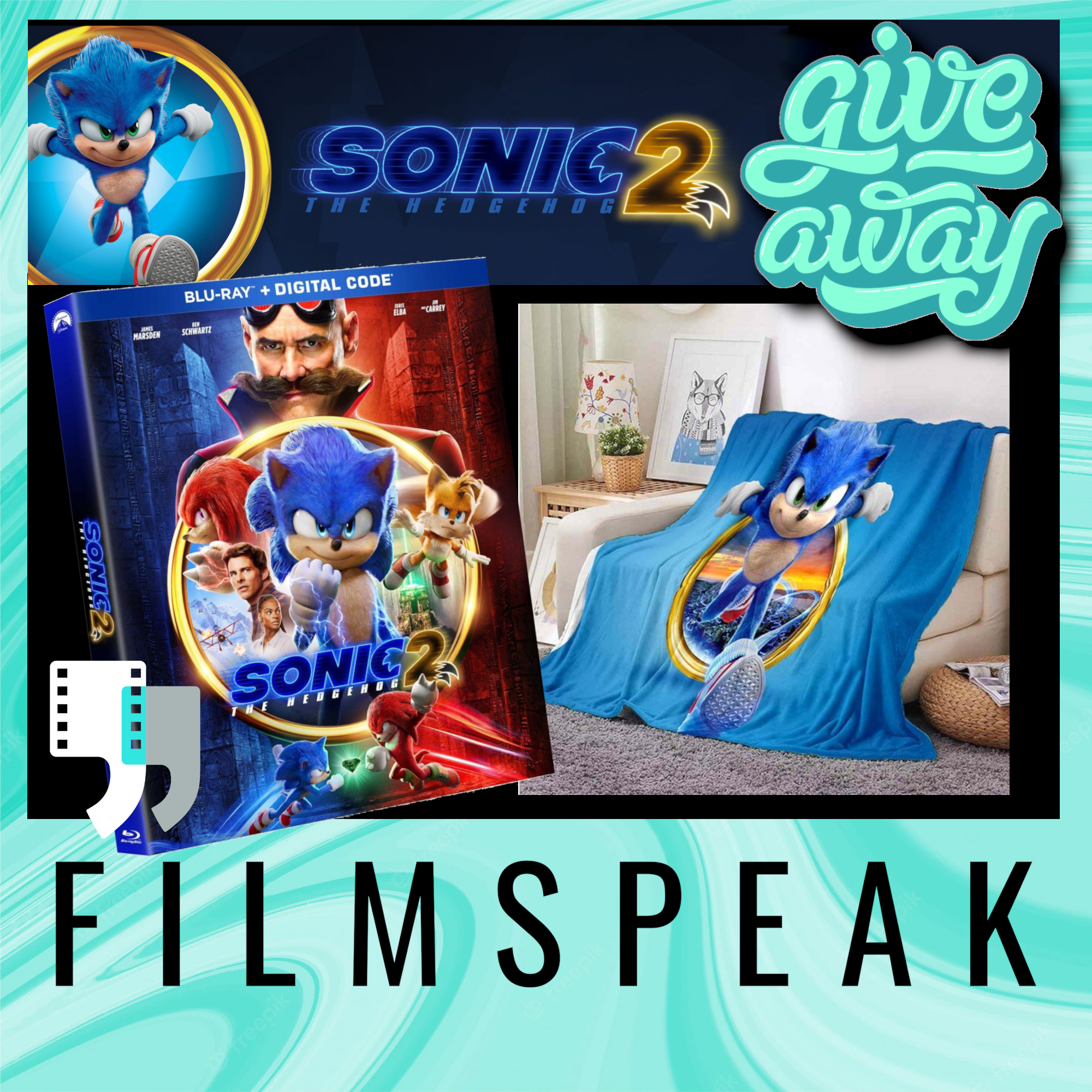 Sonic the Hedgehog 2 Movie Collection (Blu-Ray, Digital Code)James