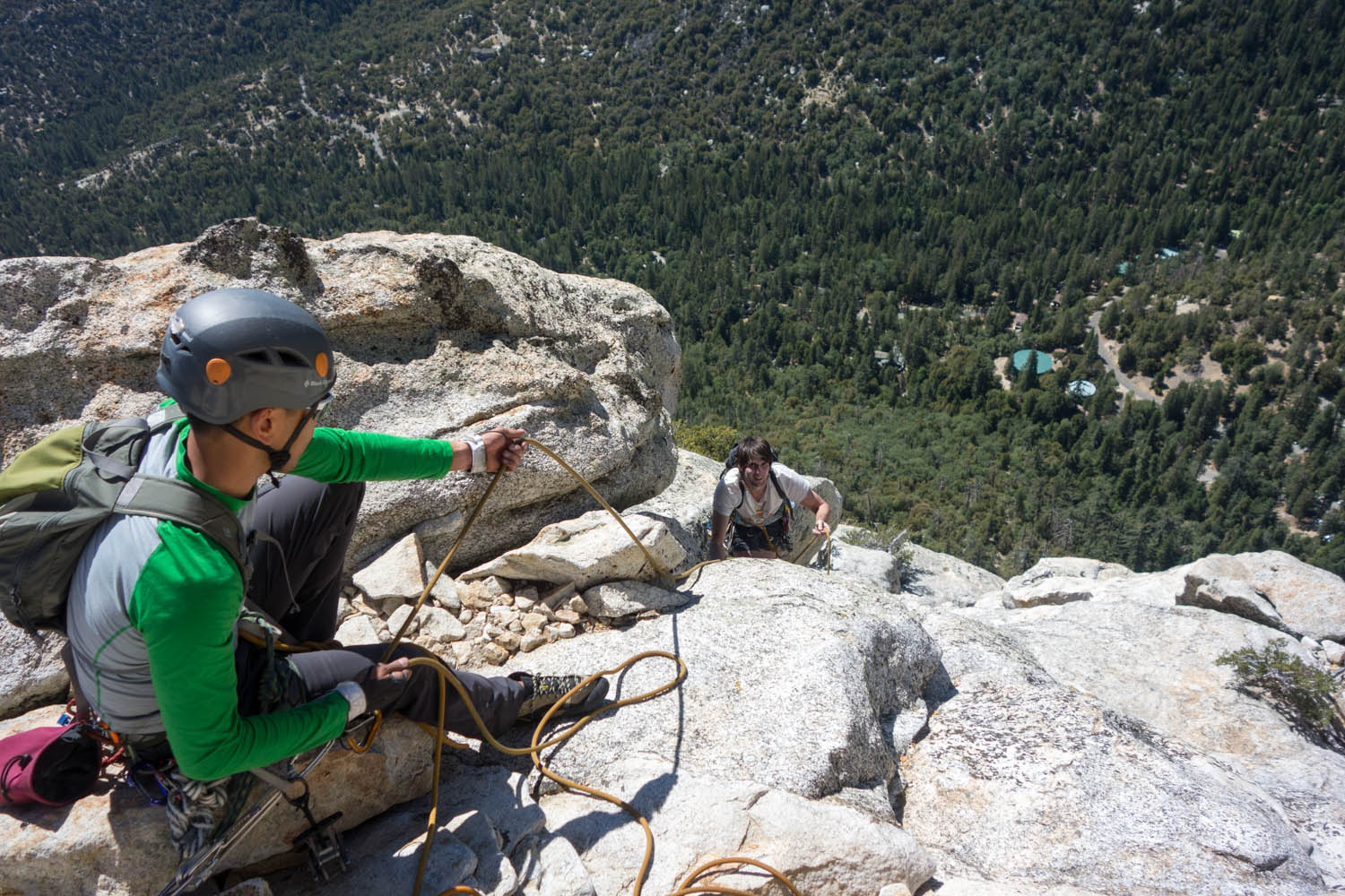 Maciek and Nick completing their climb 