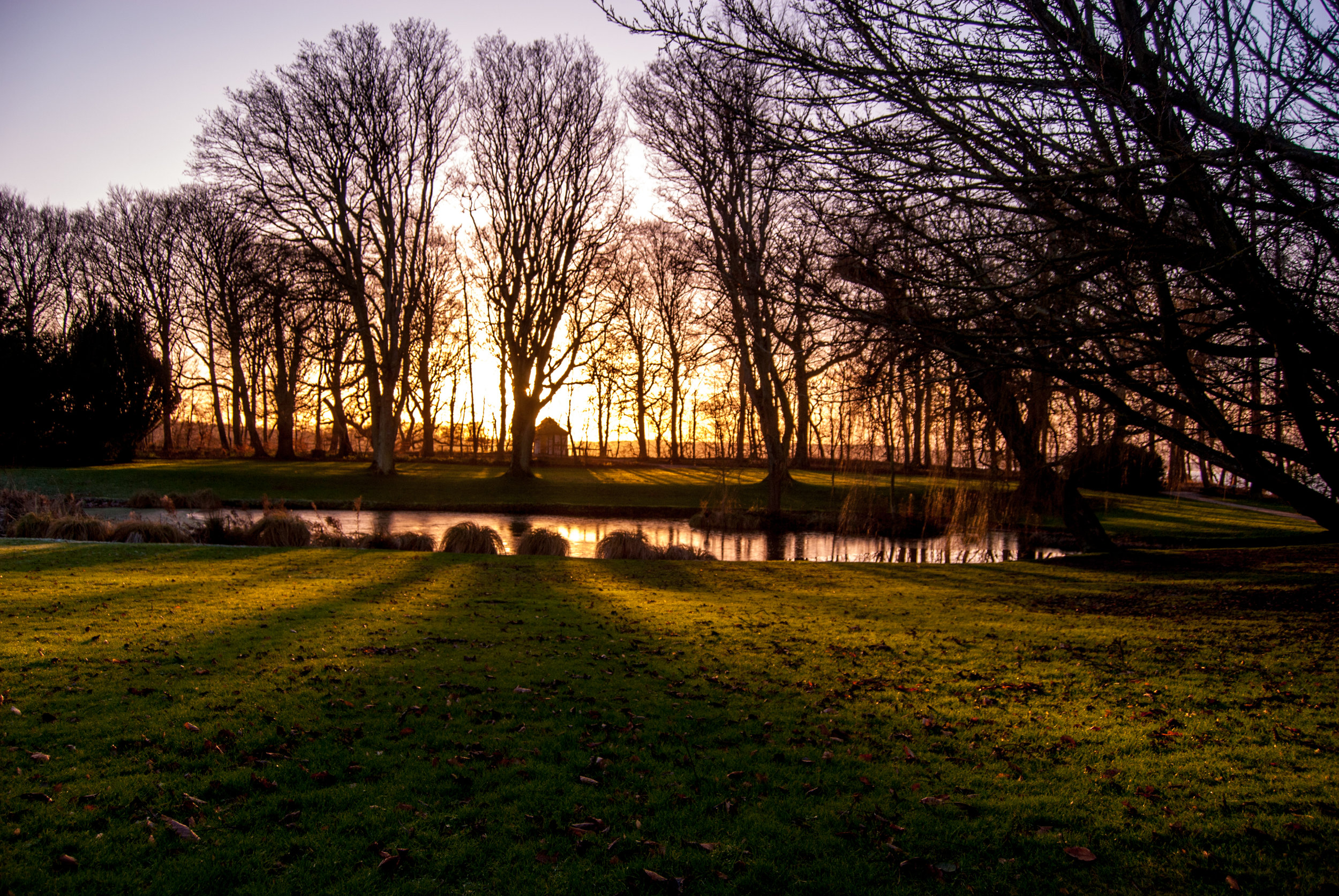 Sunset at Hindsgavl Castle. Nikon D200.