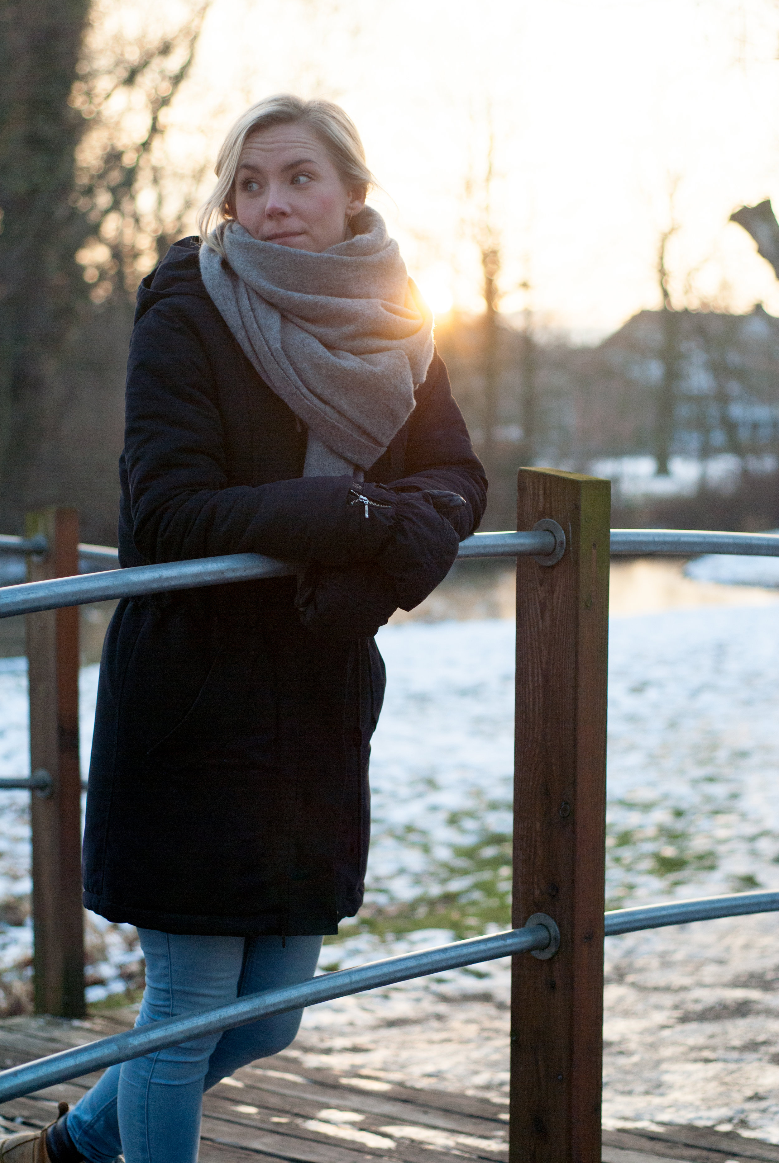 I captured this one of Amalie on one of our Winter break walks. Nikon D200.