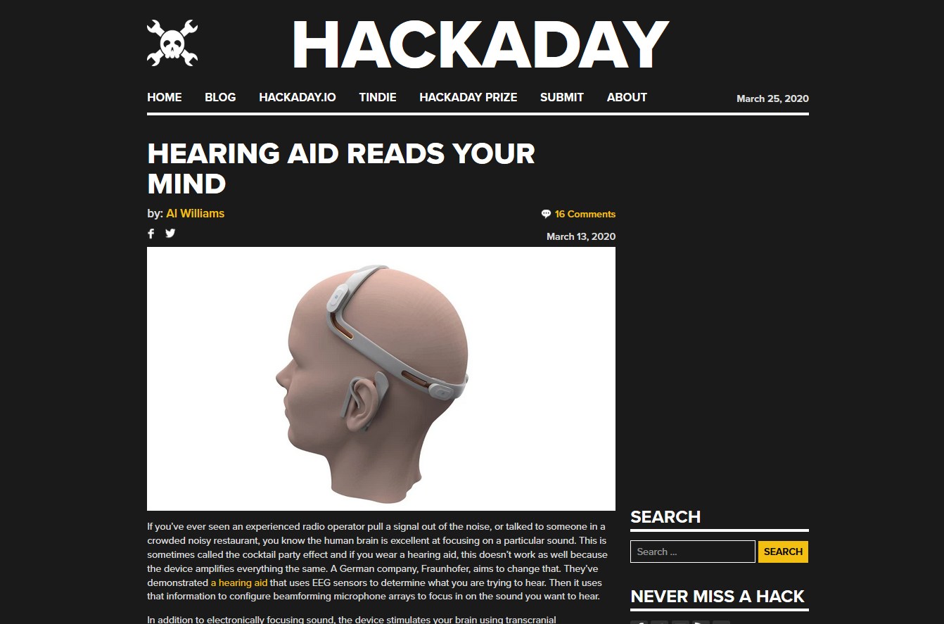 mEEGaHStim auf HACKADAY