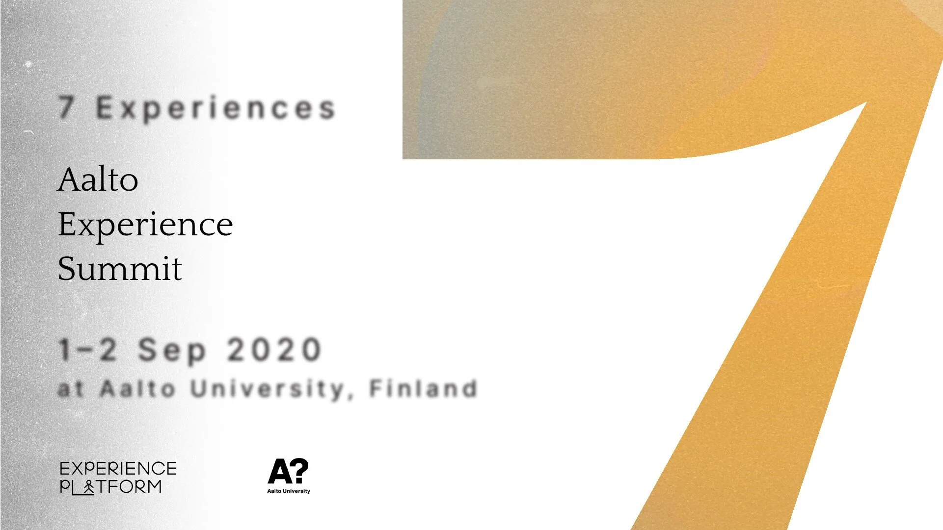 Invitation | International online summit „7 Experiences“ hosted by Aalto University, Helsinki