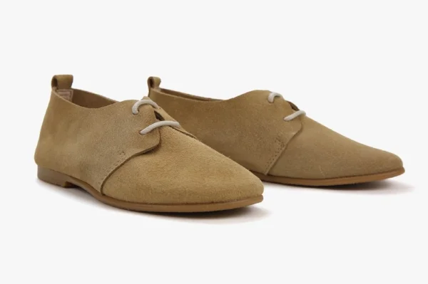 Zapato minimalista en piel para niños en marrón claro - Moomakbrand