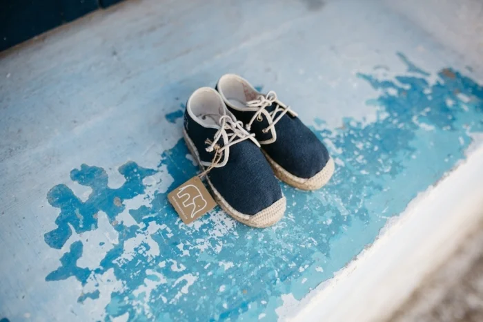 Alpargatas premium en lona y piel para niños - Moomakbrand