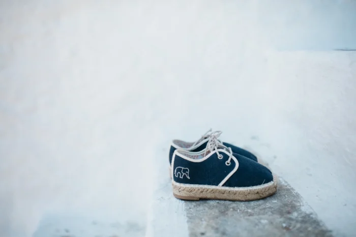 Alpargatas premium en lona y piel para niños - Moomakbrand