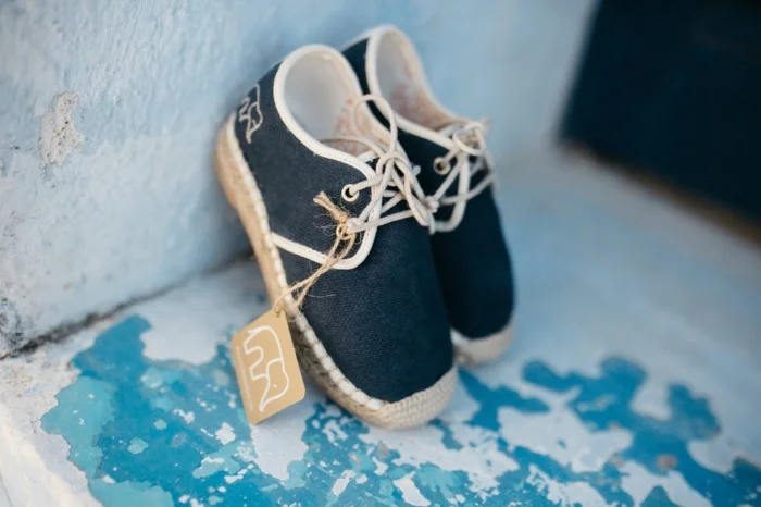 Alpargatas premium en lona y piel para niños - Moomakbrand