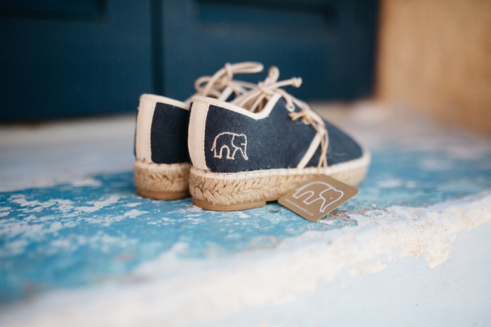 Alpargatas premium en lona y piel para niños - Moomakbrand