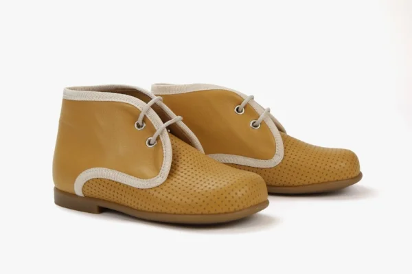 Botas de piel premium para niños color miel - Moomakbrand