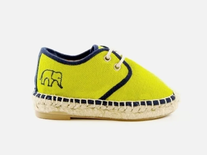 Alpargatas en lona y piel para niños - Moomakbrand