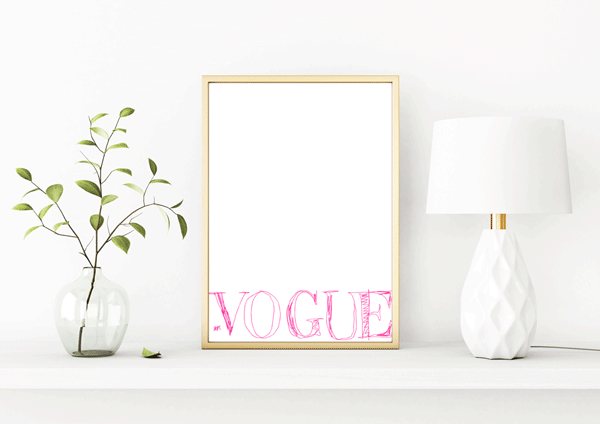 Vogue Minimal, styled with minimalistic ‘Scandinavian’ decor.