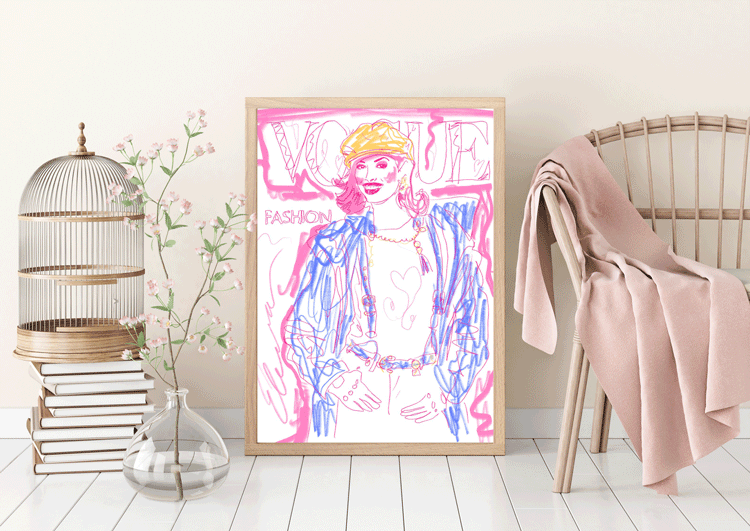 Christy Turlington Vogue cover girly home inspiration.