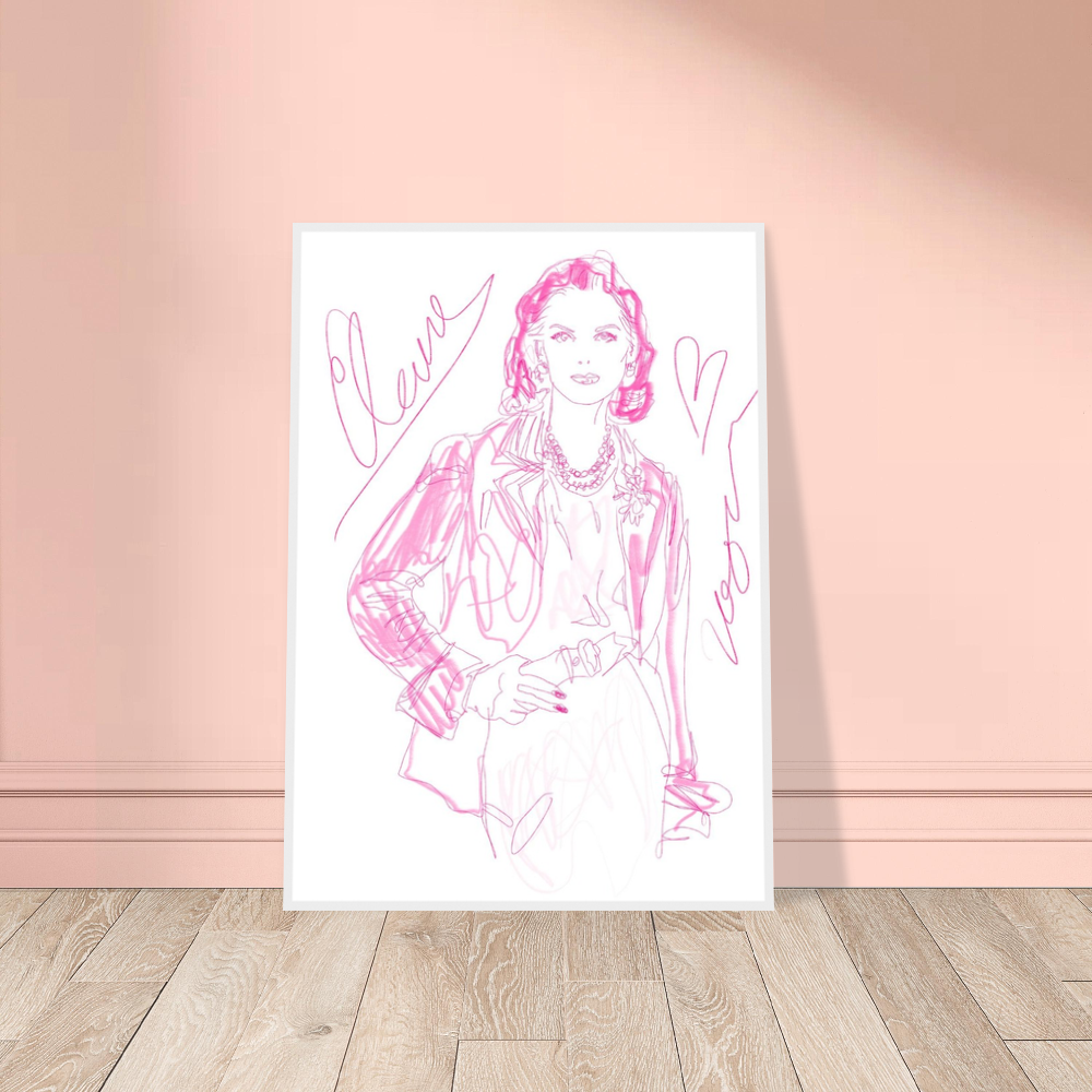 Vogue 3 Wooden Framed Poster